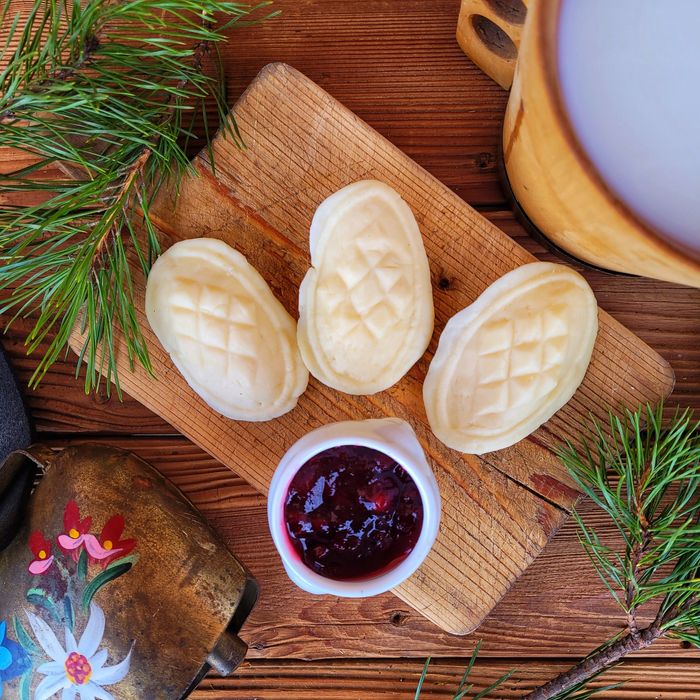 Sery redykołki oscypki małe białe naaturalne