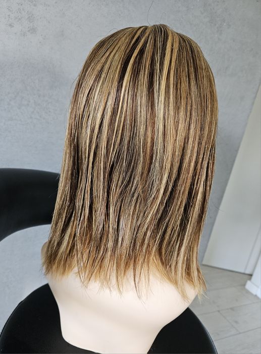 Peruka na siateczce lace front ciemny blond lob bob longbob