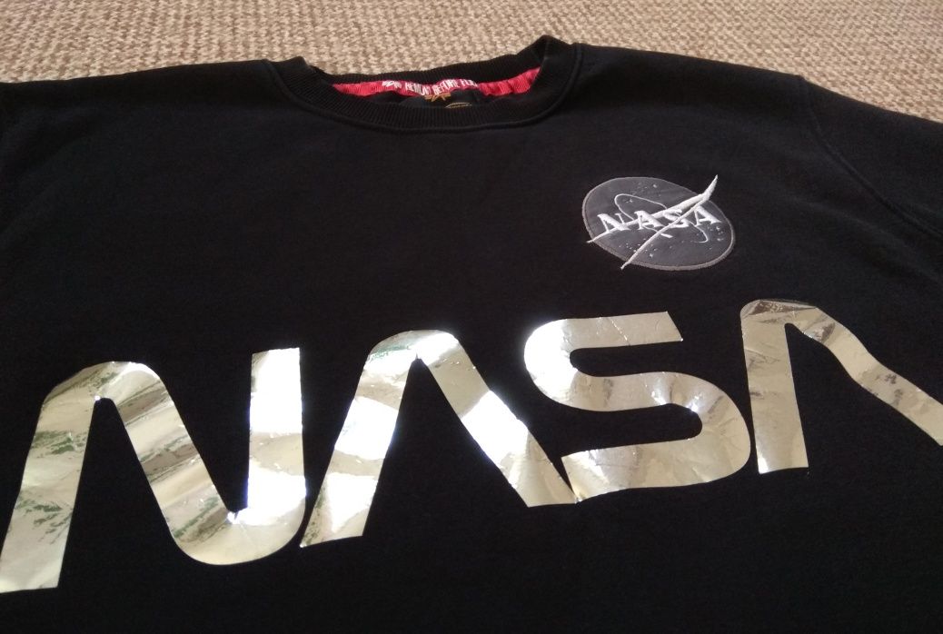 Alpha Industries NASA кофта свитшот оригинал L черная