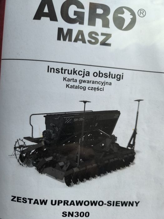 Zestaw uprawowo-siewny SN300 AGRO-MASZ jak Nowy