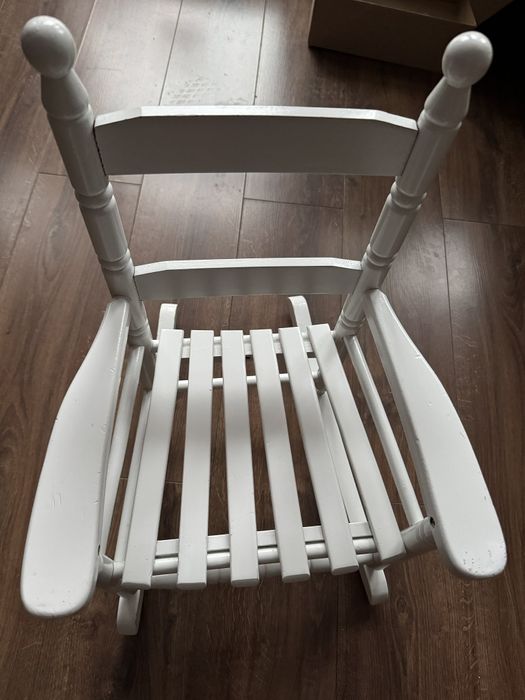 Fotel bujany dziecięcy, biały.