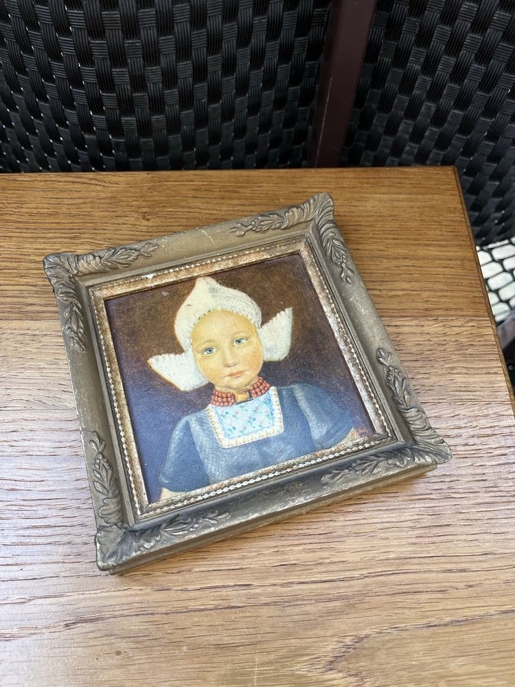 Ramka obrazek portret vintage drewno