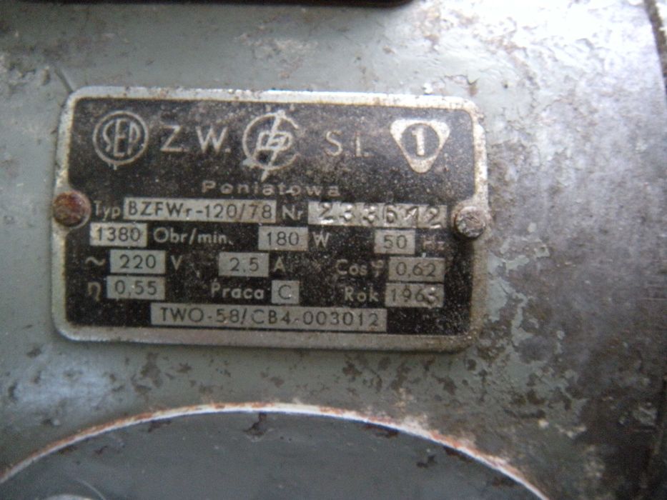 prl 1953 stary silnik włącznik przełącznik do pralki frania światowit