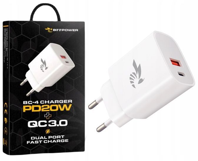 Szybka Ładowarka Sieciowa Usb-C Usb 20W Pd