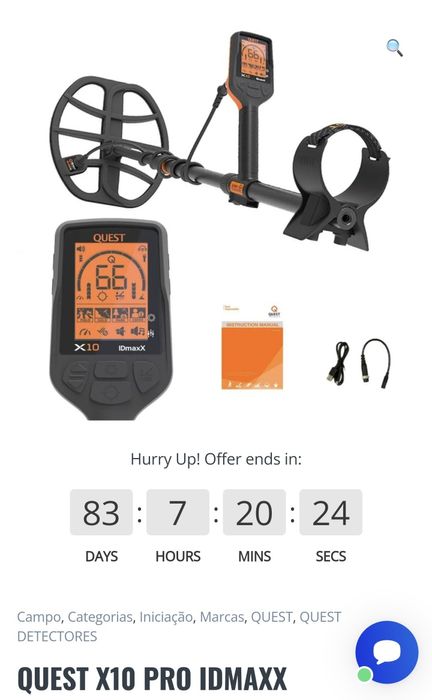 Vendo detector de metais quest