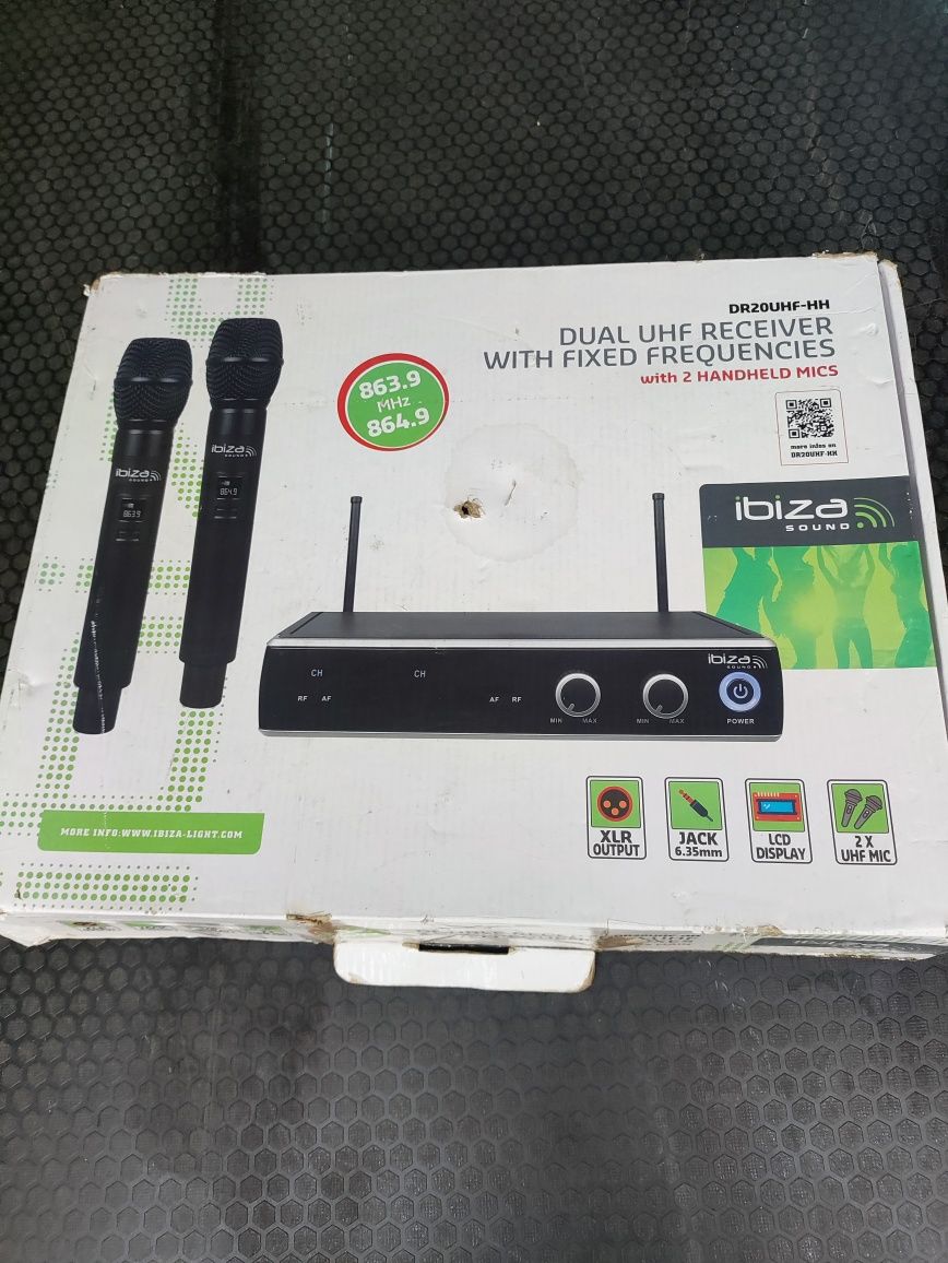 Conjunto microfones UHF