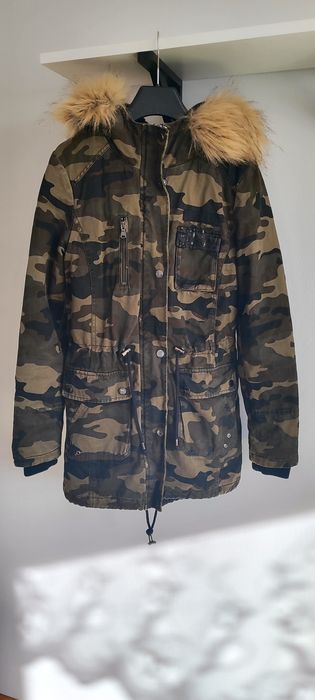 Kurtka parka damska XS 34 S 36 moro clockhouse