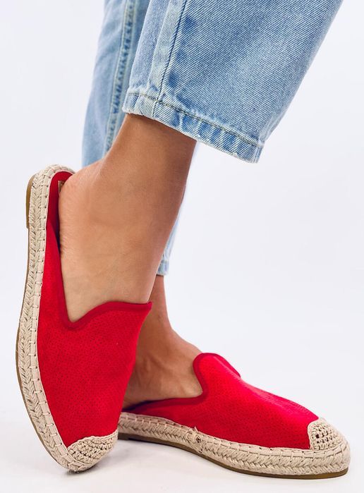 Klapki Damskie Espadryle Carmen Red