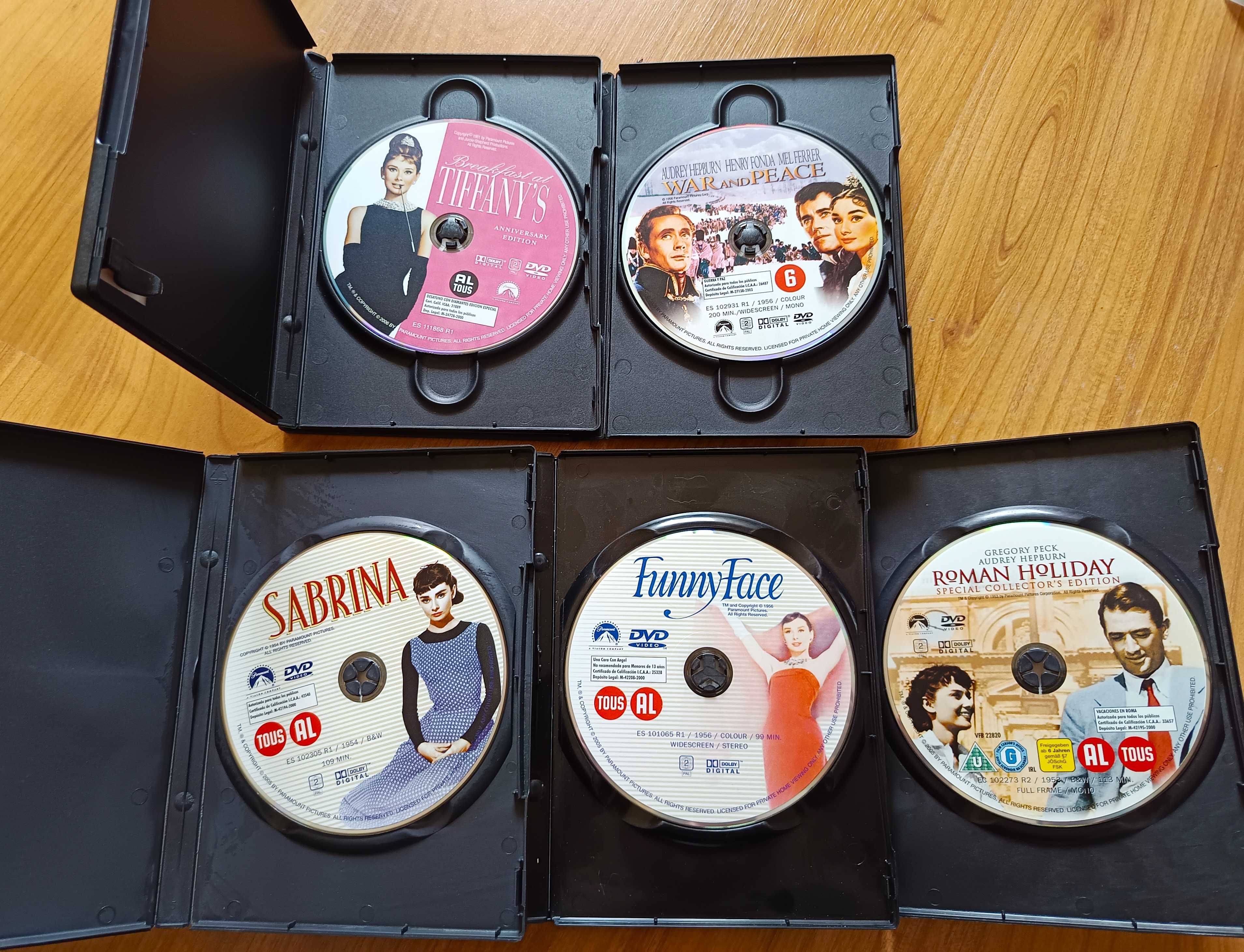 Colecção 5 DVD's Audrey Hepburn