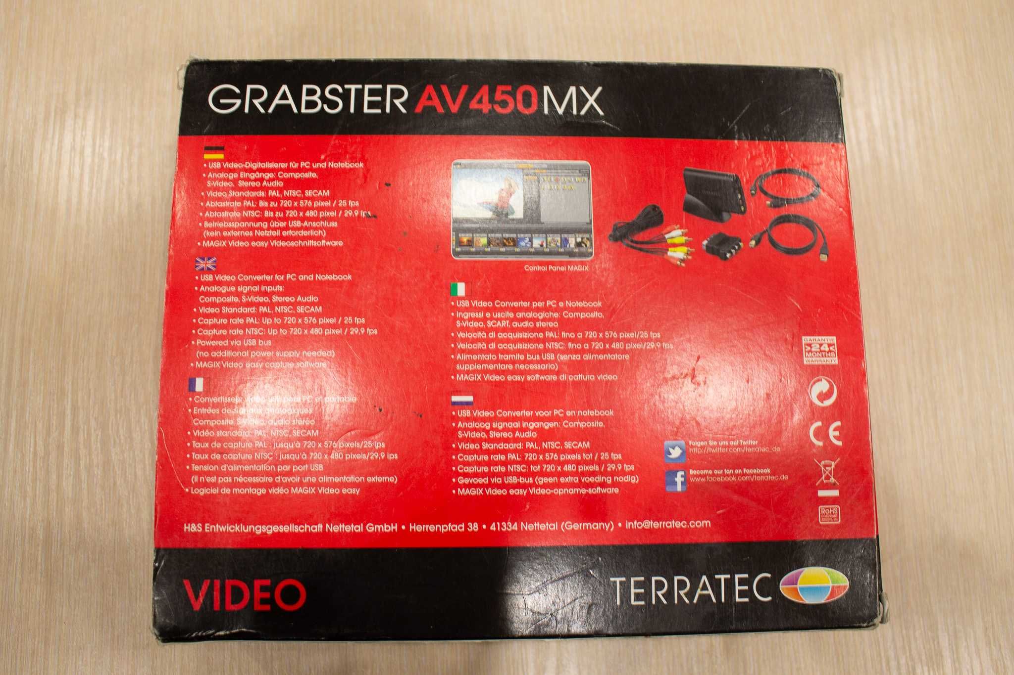Zgrywanie z VHS przegrywanie DVD CD Terratec Grabster AV 450