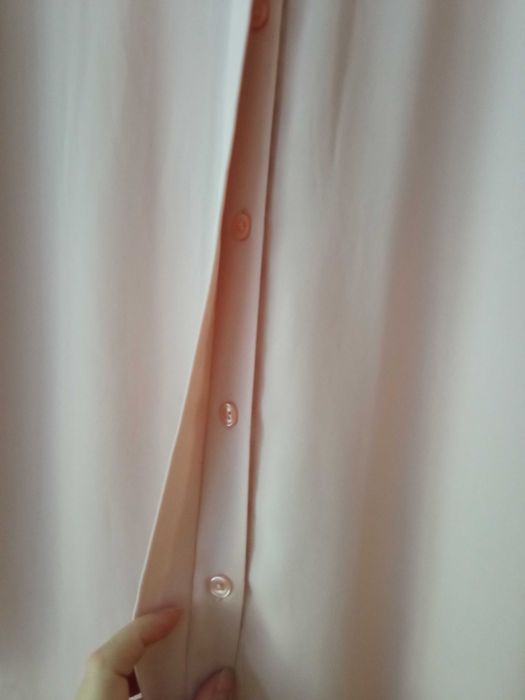 Koszula z długim rękawem mgiełka lekka pudrowy róż basic George XL 42