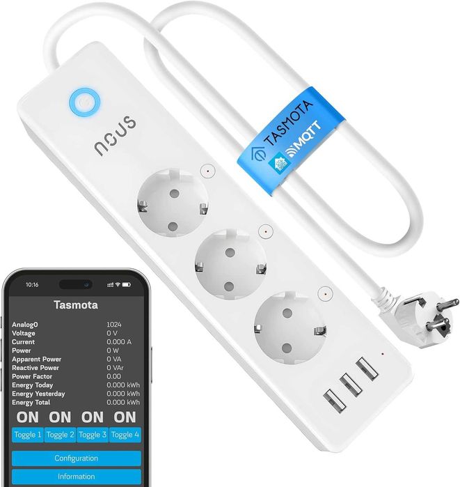 Listwa NOUS Smart Home A5 (1.52 m) Wi-Fi 15A