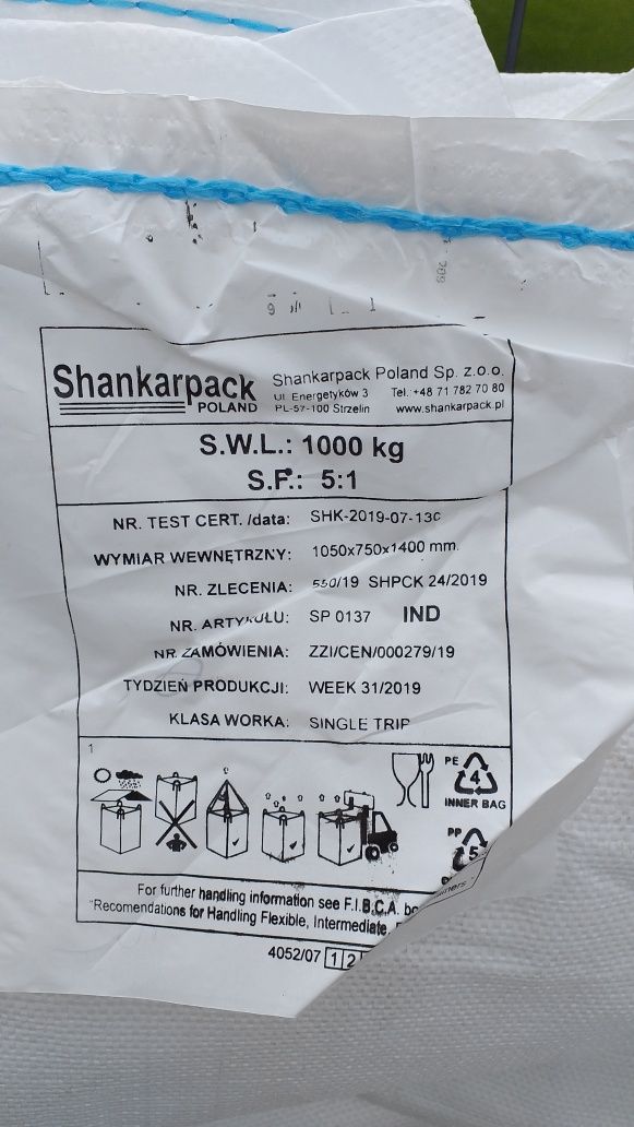 Big bag worki po cukrze na gruz piach kruszywo zboże Big bagi worek