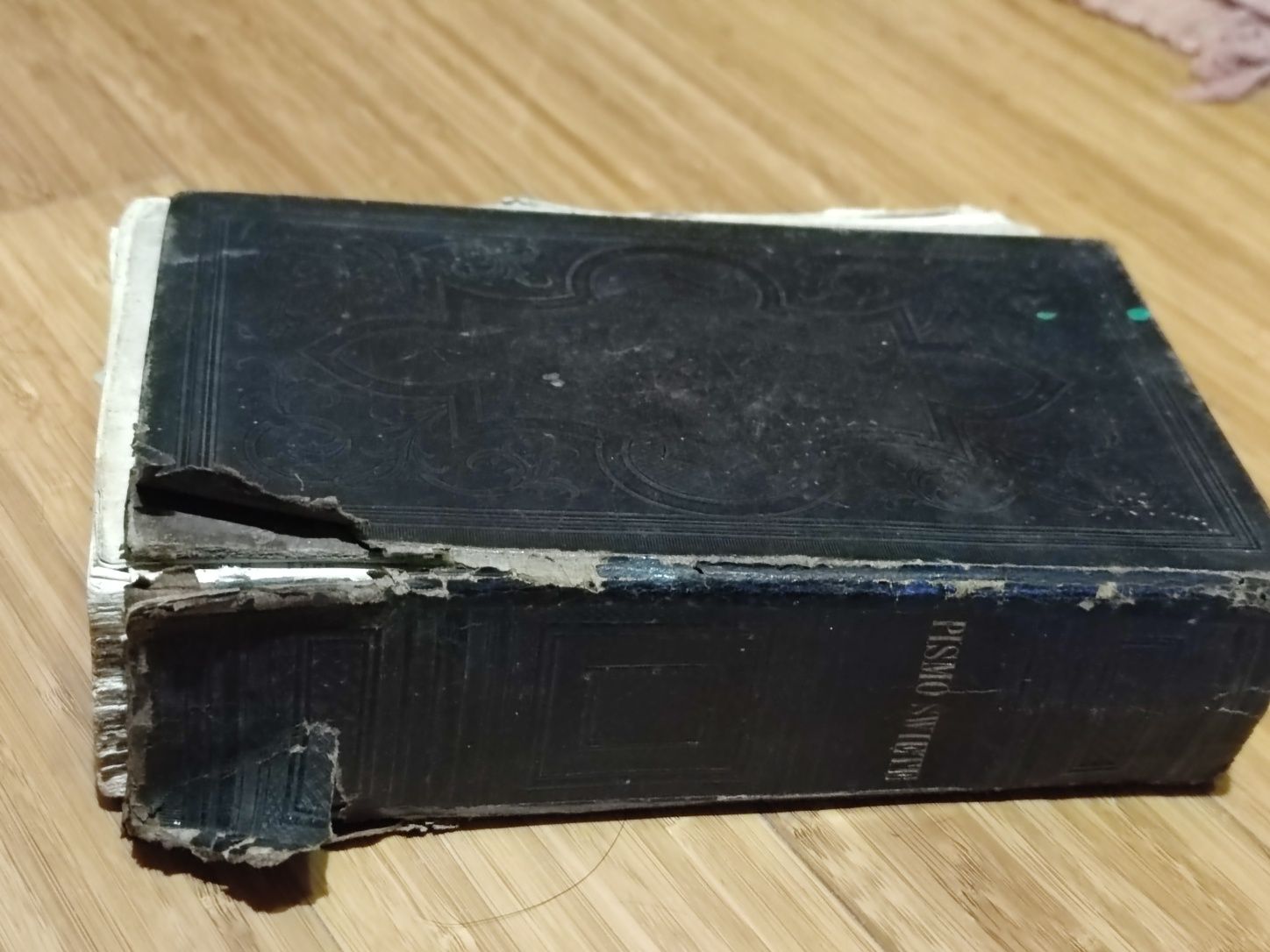 Stara biblia skórzana oprawa XIX w drukiem Trowicza I syna w Berlinie