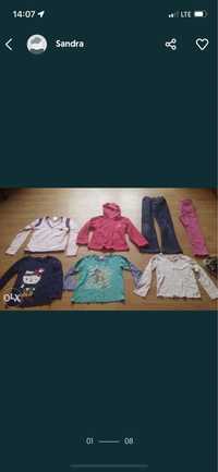 Zestaw paka markowej odzieży ADIDAS  dla dziewczynki roz. 128