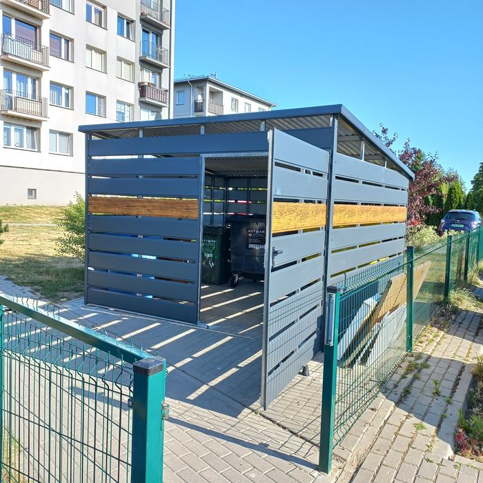 Wiata śmietnikowa Wiaty na wymiar obróbki Filc