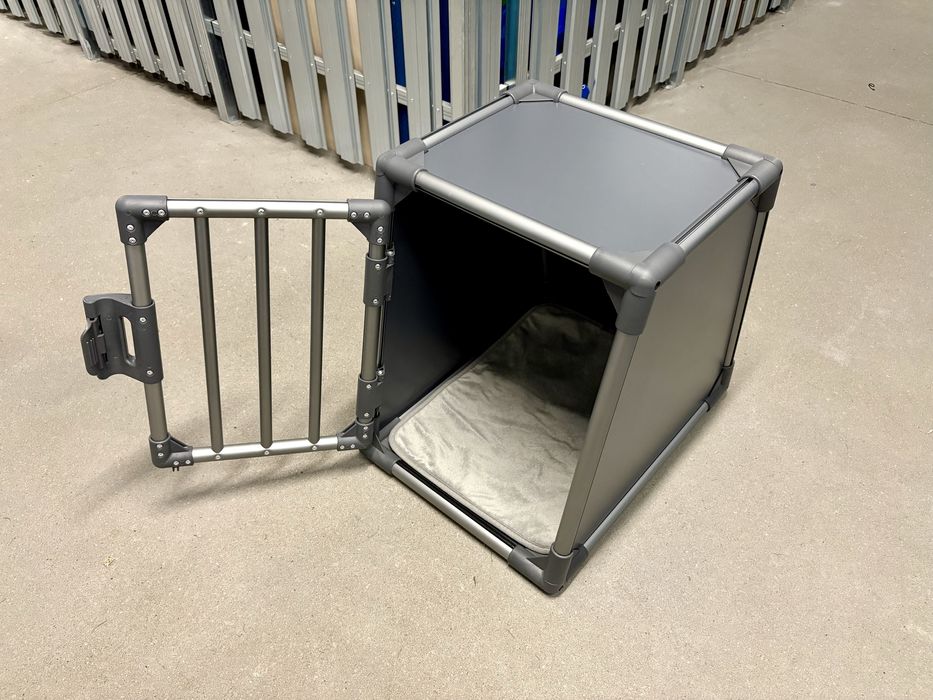 TRIXIE Klatka transportowa z aluminium, rozmiar S, grafitowa