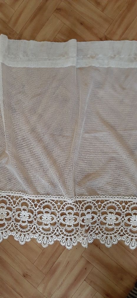 Firana krótka z gipiurą i z tunelem na drążek