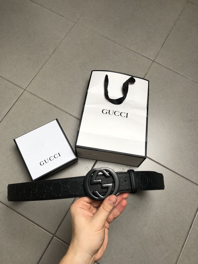 Pasek gucci black