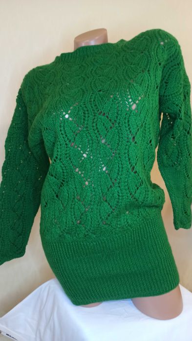 Свитер ручная работа, вязанный, теплый