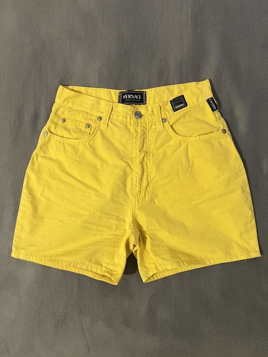 Spodnie Versace żółte