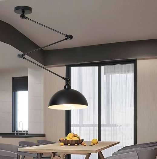 Lampa sufitowa, żyrandol duży czarny loft / industral / boho / vintage