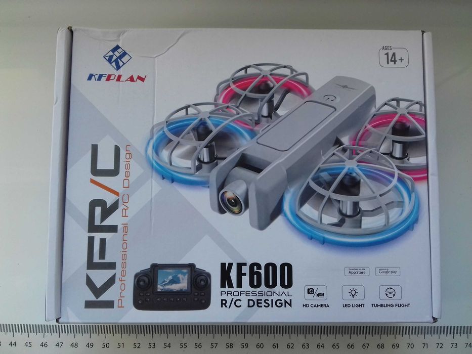Dron KF600, WiFi FPV LCD 2,4 fotografia lotnicza, 2x aparat, aplikacja
