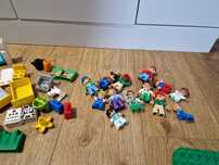 Ogromny zestaw LEGO, liczne postacie, szpital, zoo, kolejka
