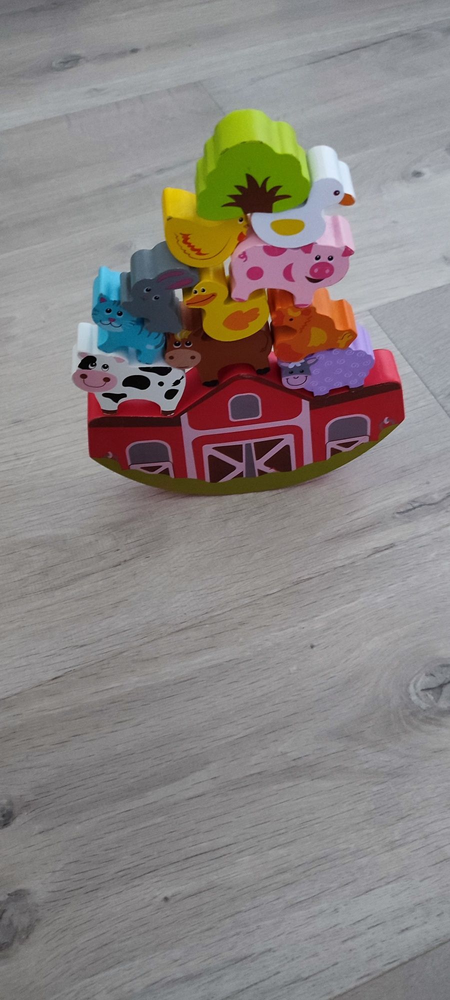 Klocki drewniane balansujące - zwierzątka zoo