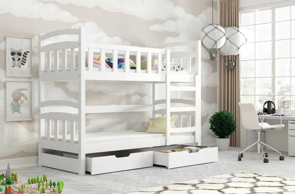 Łóżko piętrowe ZUZIA 2osobowe, materace 160x75 | 180x75 | 200x90