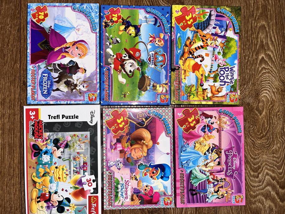 Пазли Trefl Gtoys Принцеси Єдиноріг Shimmer Щенячий патруль Frozen