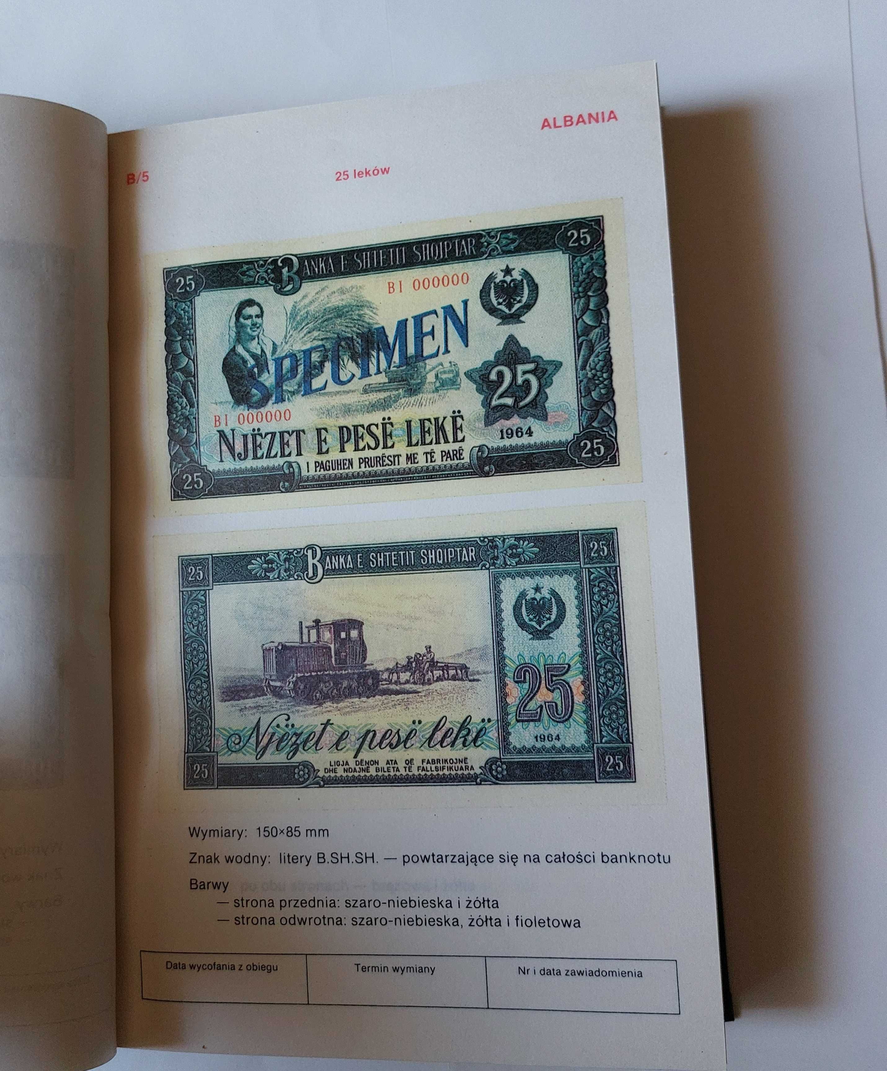 SPECIMEN | katalog banknotów świata | od A do Z | twarda oprawa