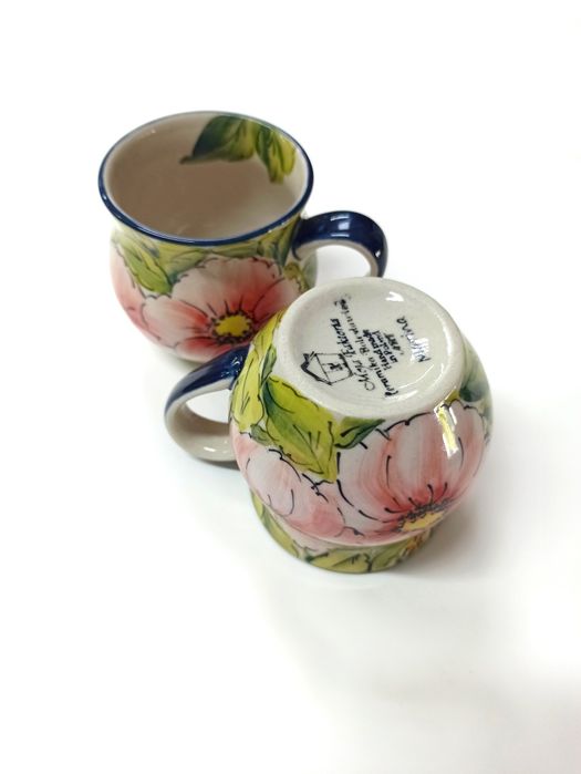 Zestaw dwóch kubków ceramicznych 250 ml Ceramika Bolesławiec
