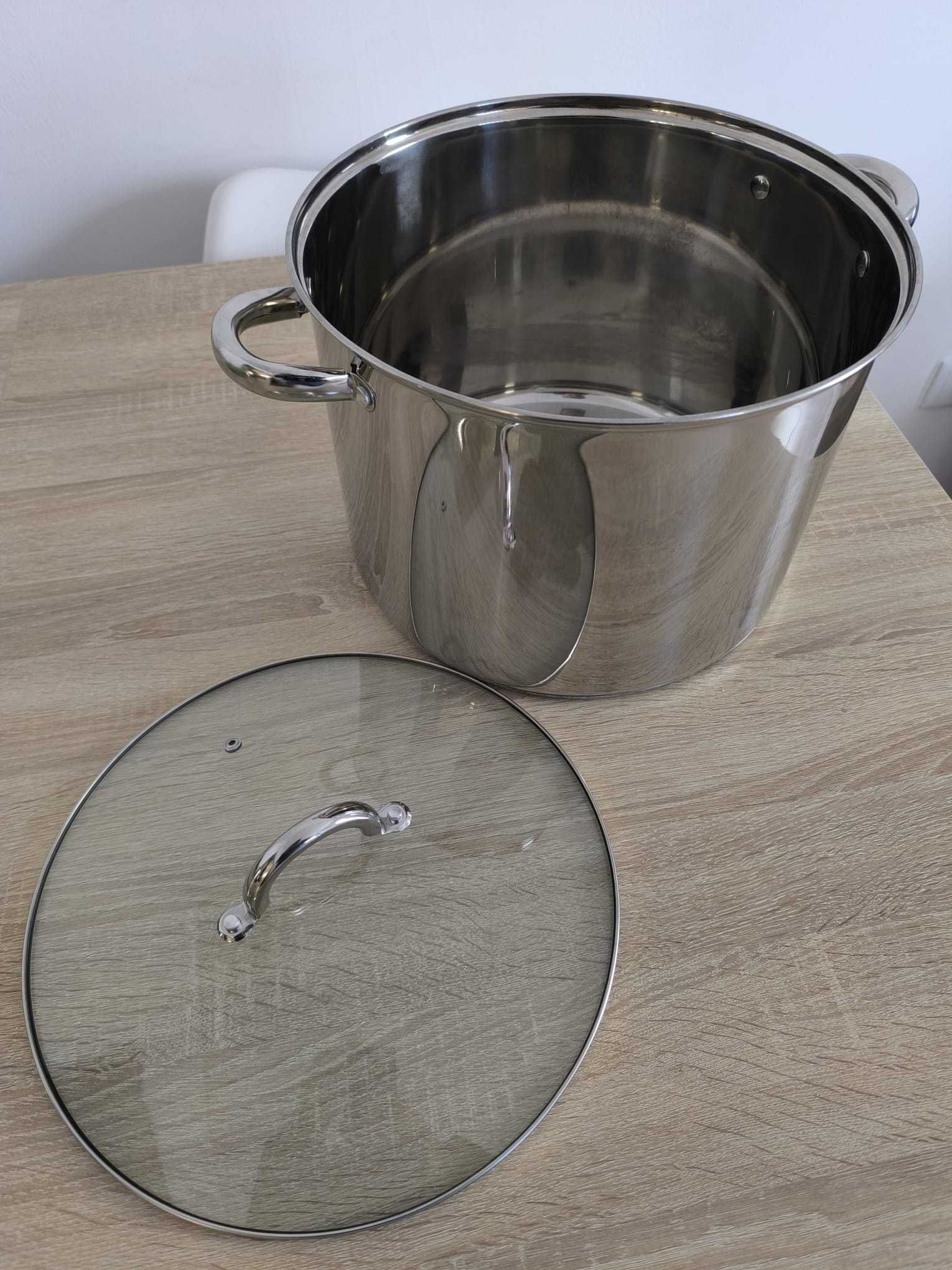 Panela de Inox com Tampo em Vidro