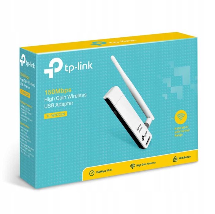 Karta sieciowa TP-Link TL-WN722N WiFi N USB 802.11n/150Mbps 4 dBi WPS