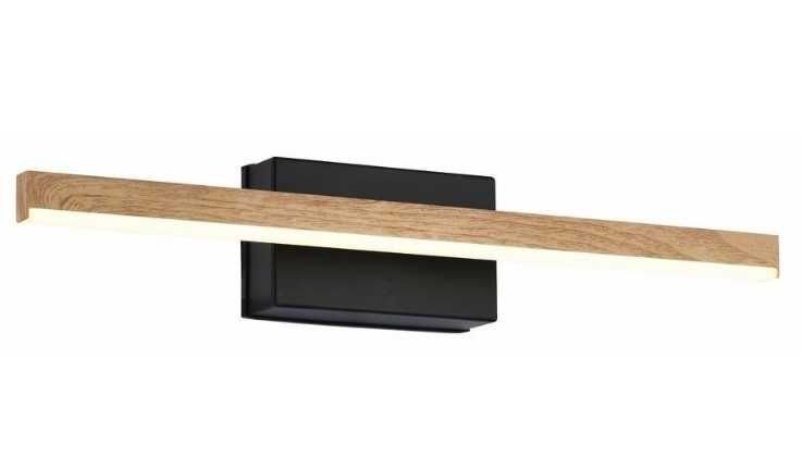 Linea kinkiet łazienkowy LED czarny/imitacja drewna