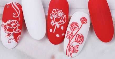 PYJ002 blaszka płytka stempel ornament kwiaty róże do paznokci