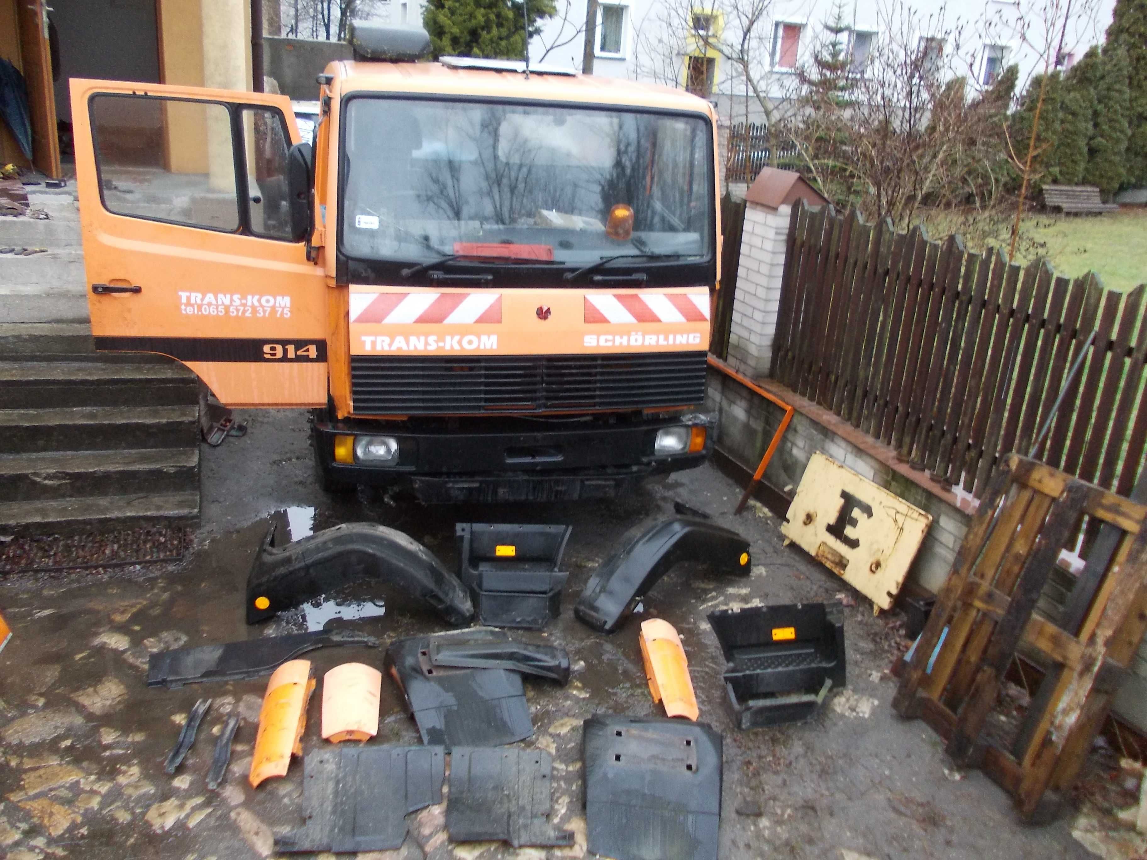 mercedes 814 zderzak fotele ramię lusterka schodek lewy 817 i 1314