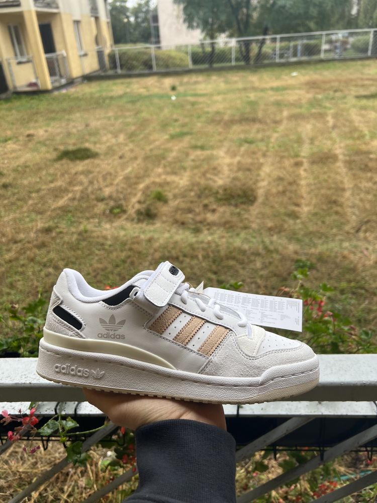 Buty Adidas Forum Low 38 2/3 Beige White Nowe Białobeżowe 38,5 38.5