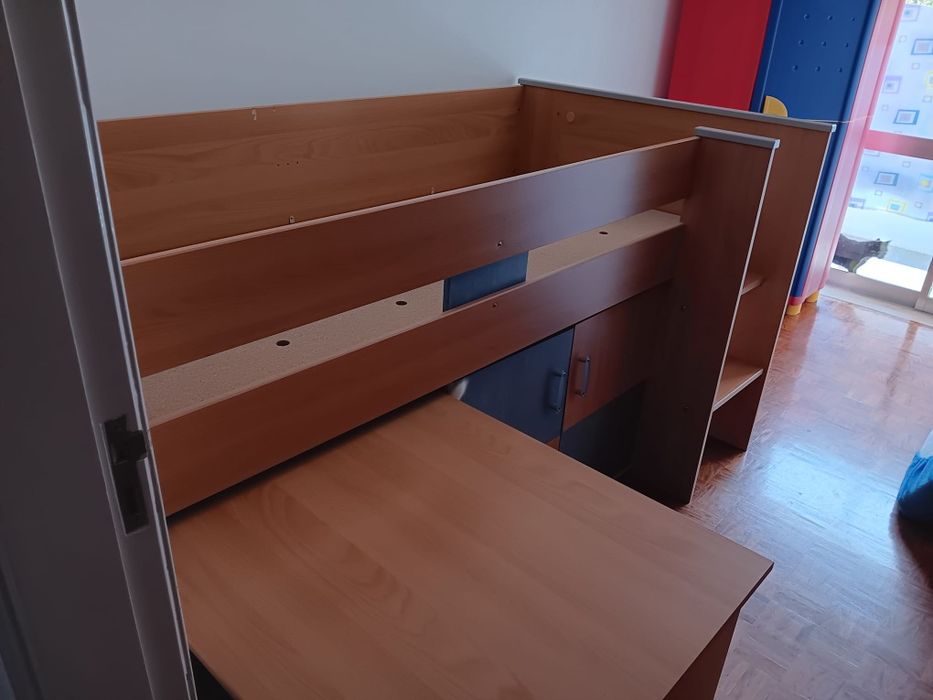 Pack Beliche c secretaria e armarios + estante + armario