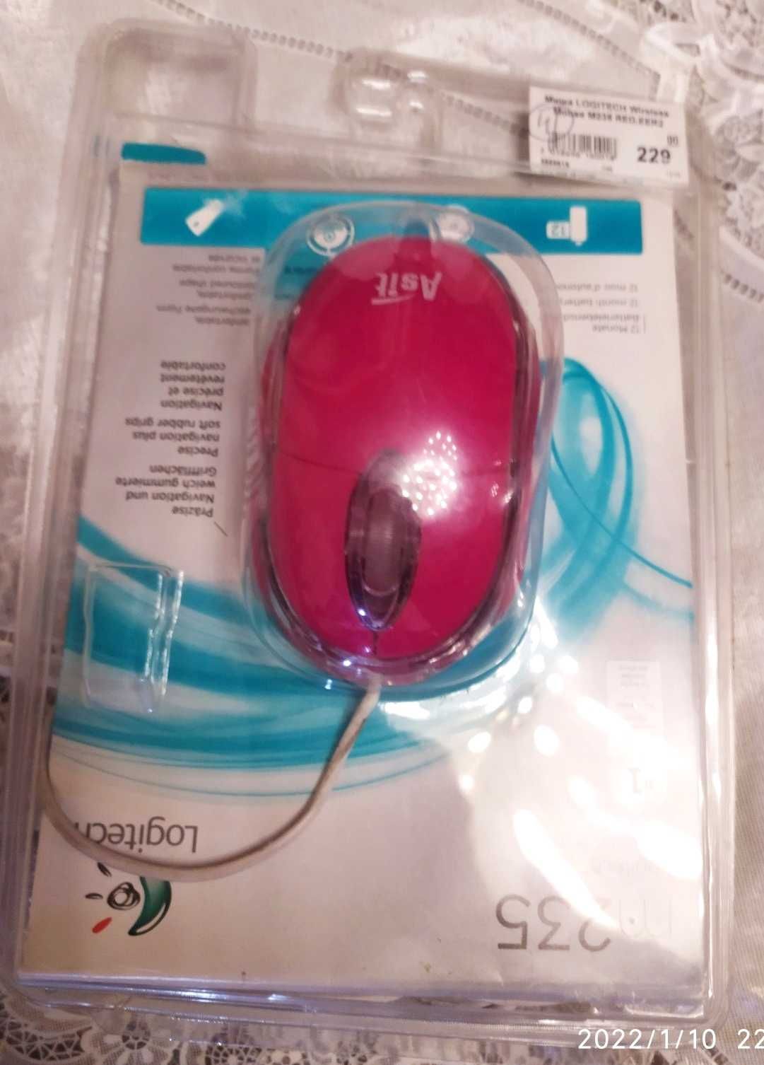 Мышка проводная Logitech Wireless Mouse М235, red, eer2, нов., в упак.
