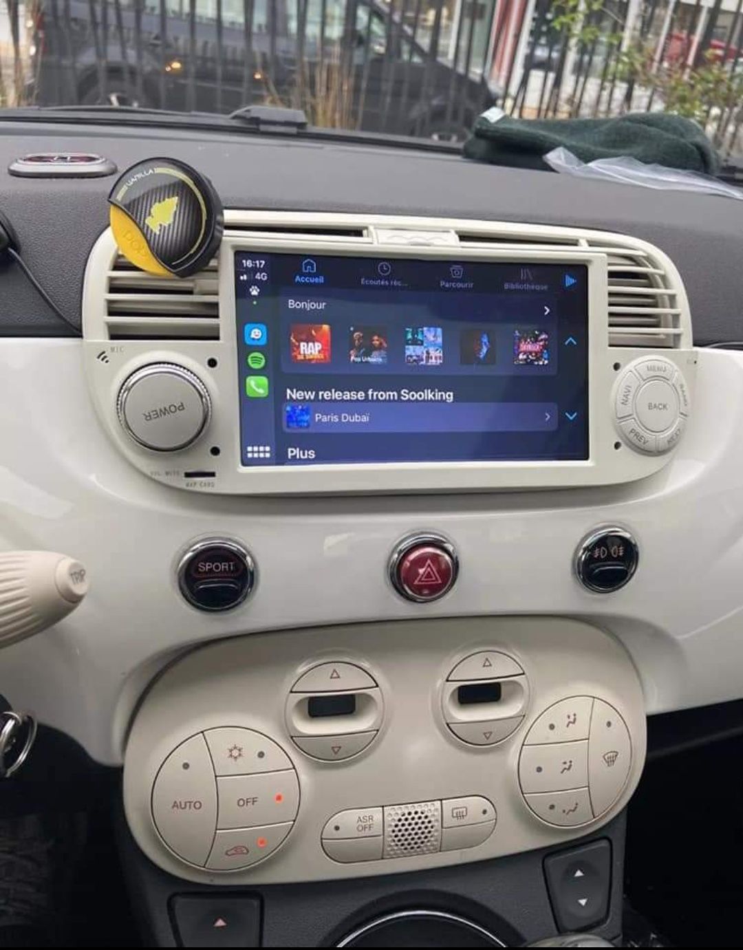 Rádio Android 12 com GPS Fiat 500 (Artigo Novo)