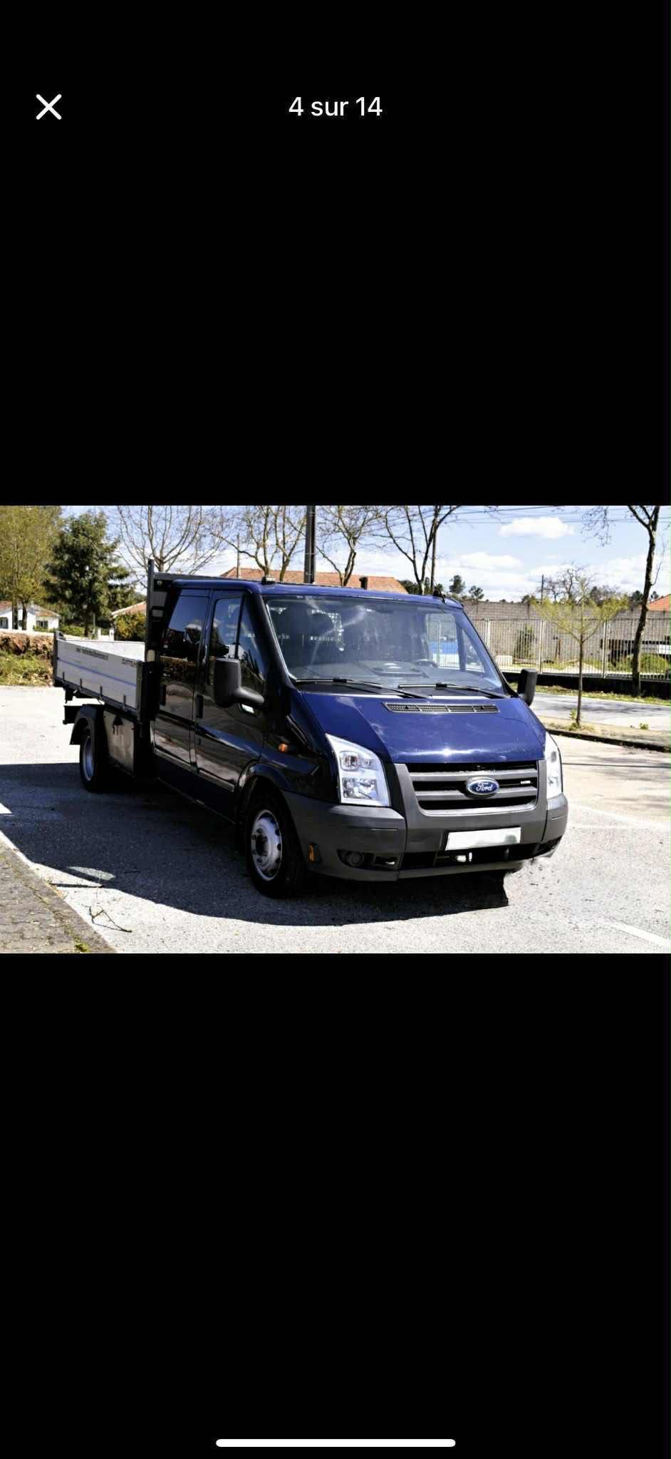 Ford Transit 350L 2.4 TDCI 2007 caixa aberta com basculante