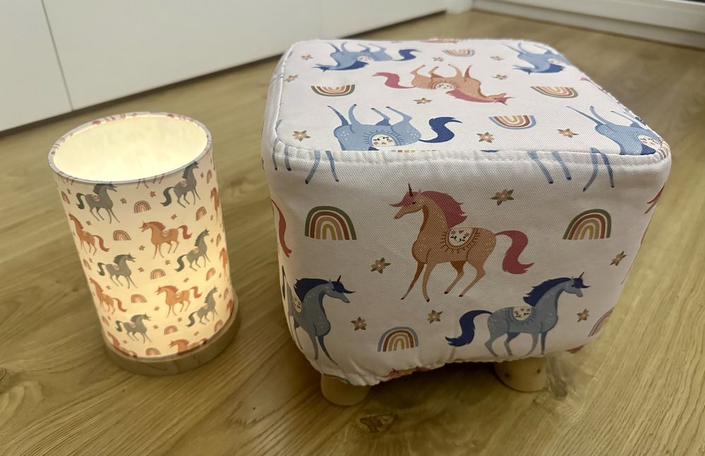 Pufa puf do pokoju dziewczynki w jednorożce Sinsay Home :)