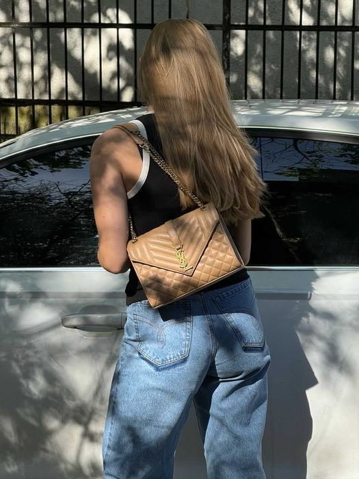 Жіноча Сумка Saint Laurent Envelope Medium In Quilted (Без Предоплати)