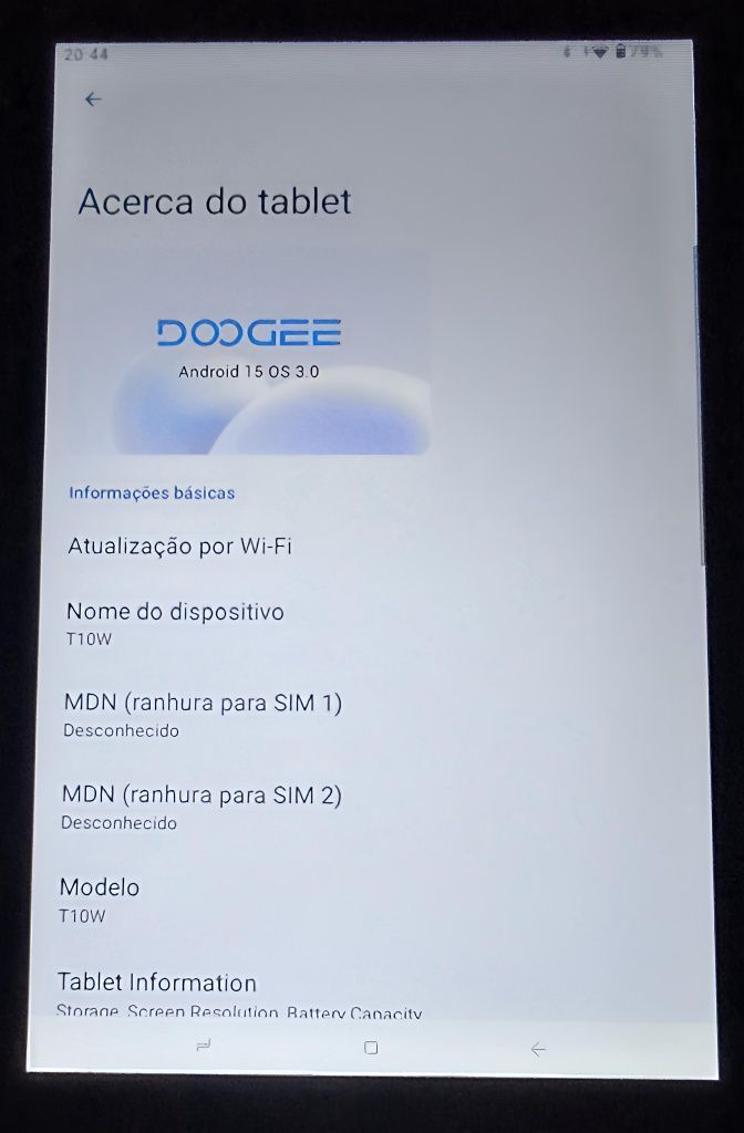 Tablet Doogee T10w 16Gb RAM + 128Gb