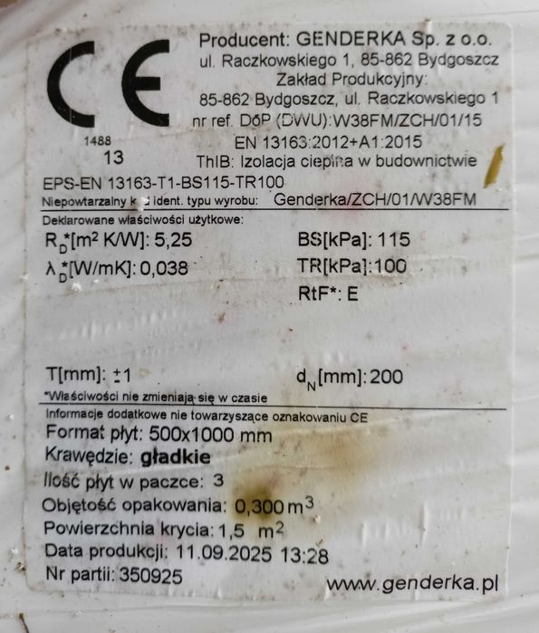 Styropian  Genderka 20cm, klej, siatka