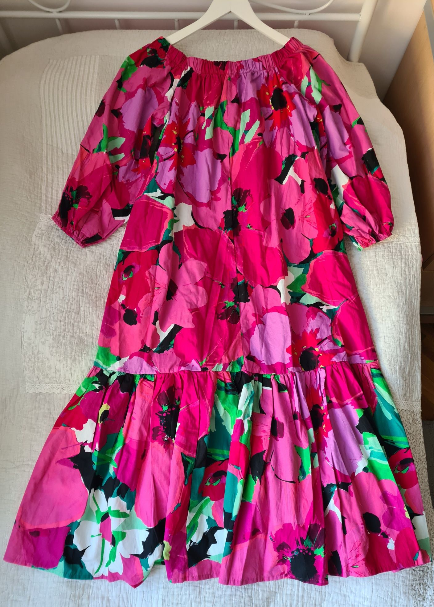 Sukienka midi Reserved 36 S M duże kwiaty boho nowa