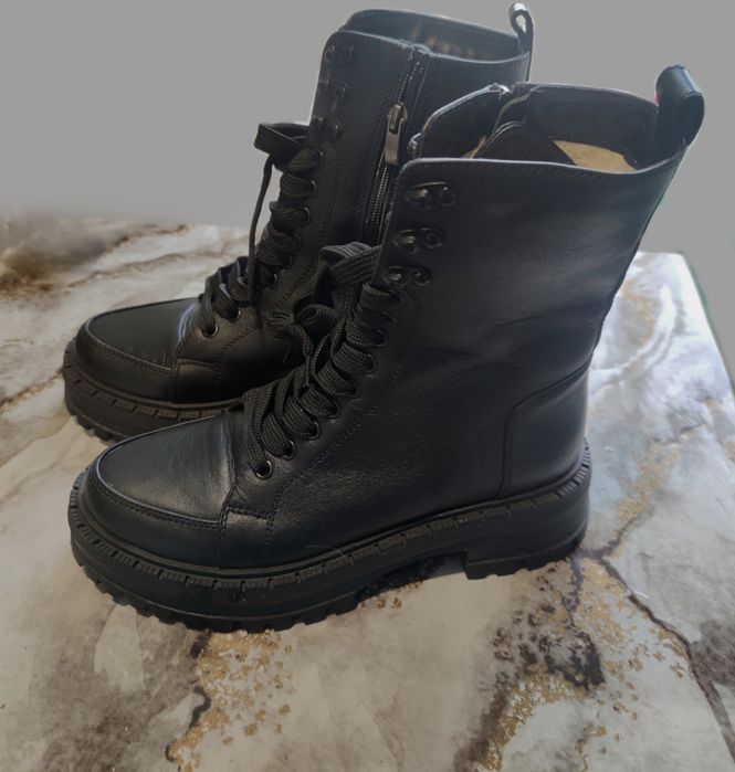 Зимові шкіряні ботинки (черевики)