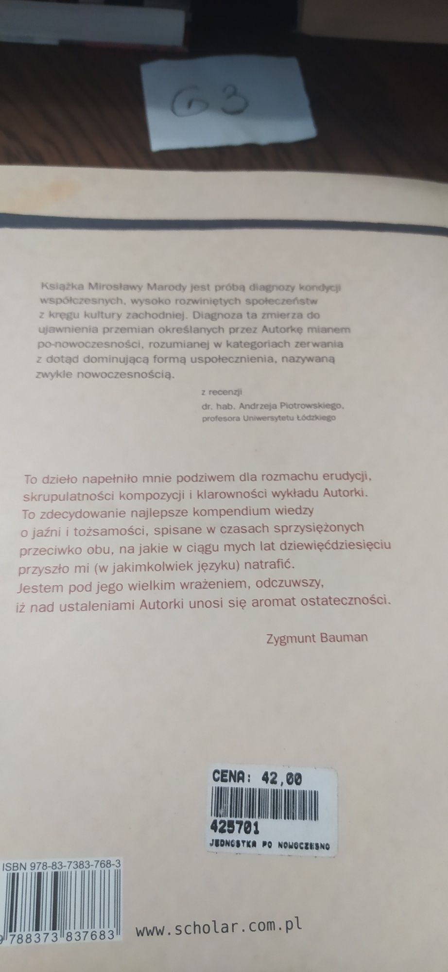 Jednostka Po Nowoczesności Mirosława Marody